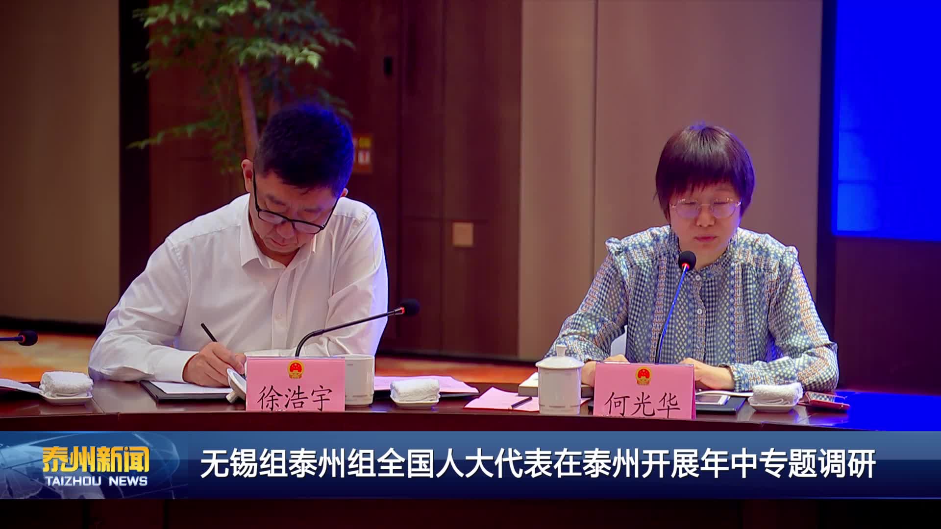 无锡组泰州组全国人大代表在泰州开展年中专题调研